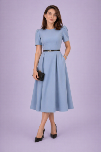 Elegant Sky Blue Dress