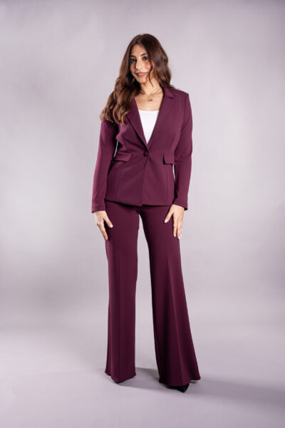 burgundy chic suit Faya Boutique Jordan