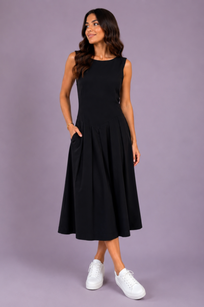 Basic Buff Black Dress