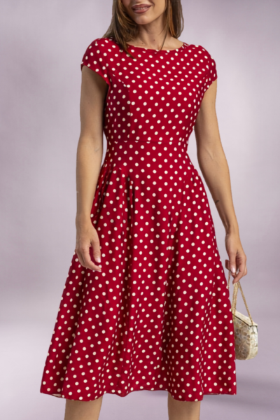 Classic Red Pulka Dot Dress