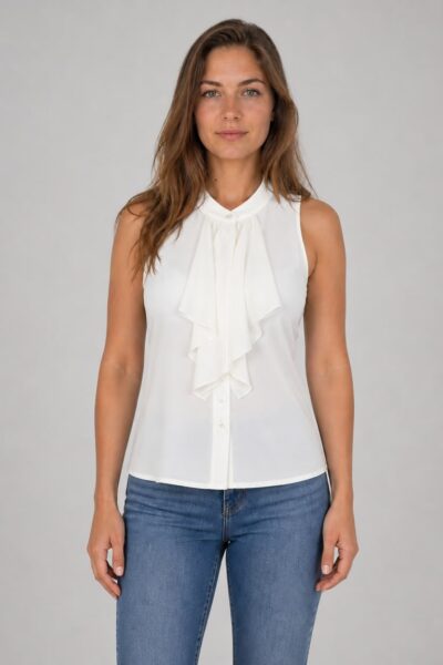 Ruffle White Top
